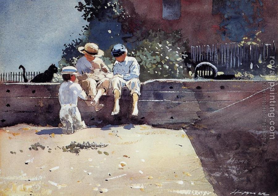 Winslow Homer : Boys and Kitten II